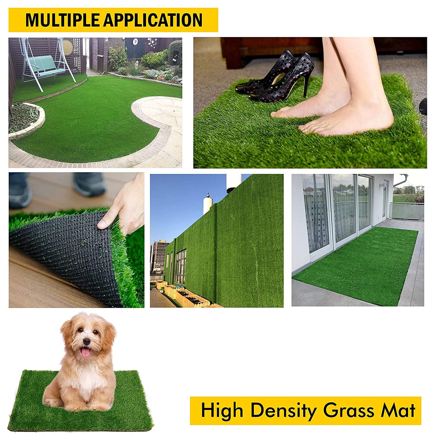 0612 Artificial Grass For Balcony Or Doormat Soft And Durable Plastic Turf Carpet 58x38cm 0612 Artificial Grass For Balcony Or Doormat Soft And Durable Plastic Turf Carpet 58x38cm